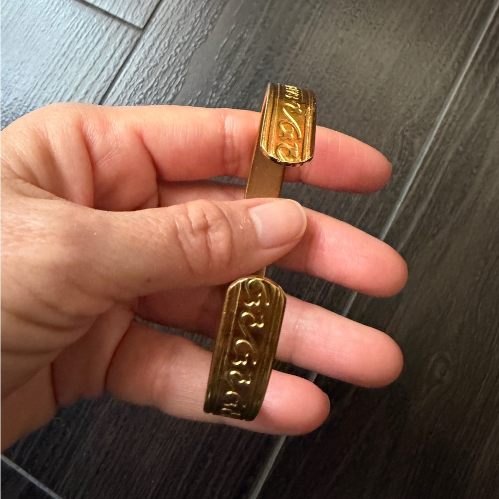 SABONA of London Juniper Gold 9mm Cuff Bracelet Sz 7” - Picture 5 of 11